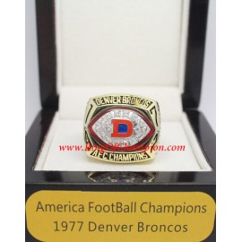 1977 Denver Broncos America Football Conference Championship Ring, Custom Denver Broncos Champions Ring