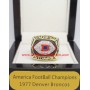 1977 Denver Broncos America Football Conference Championship Ring, Custom Denver Broncos Champions Ring