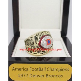 1977 Denver Broncos America Football Conference Championship Ring, Custom Denver Broncos Champions Ring