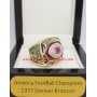 1977 Denver Broncos America Football Conference Championship Ring, Custom Denver Broncos Champions Ring