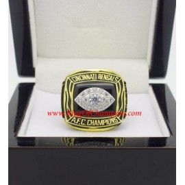 1988 Cincinnati Bengals America Football Conference Football Championship Ring, Custom Cincinnati Bengals Champions Ring