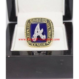 1991 Atlanta Braves National League Baseball Championship Ring, Custom Atlanta Braves Champions Ring