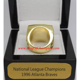 1996 Atlanta Braves National League Baseball Championship Ring, Custom Atlanta Braves Champions Ring
