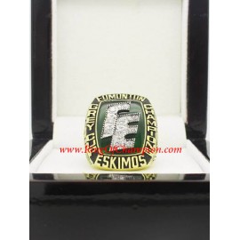 1987 Edmonton Eskimos the 75th Grey Cup Men's Football Championship Ring, Custom Edmonton Eskimo Champions Ring
