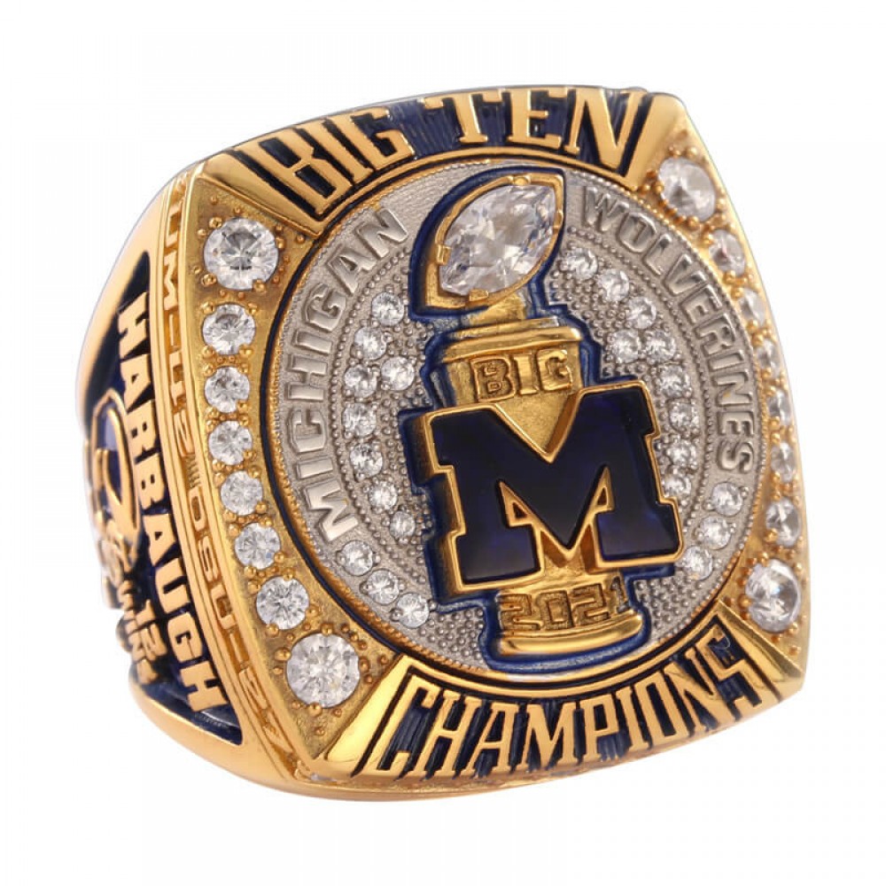 Big Ten 2021 Michigan Wolverines College Men's Football Championship Ring--Presell