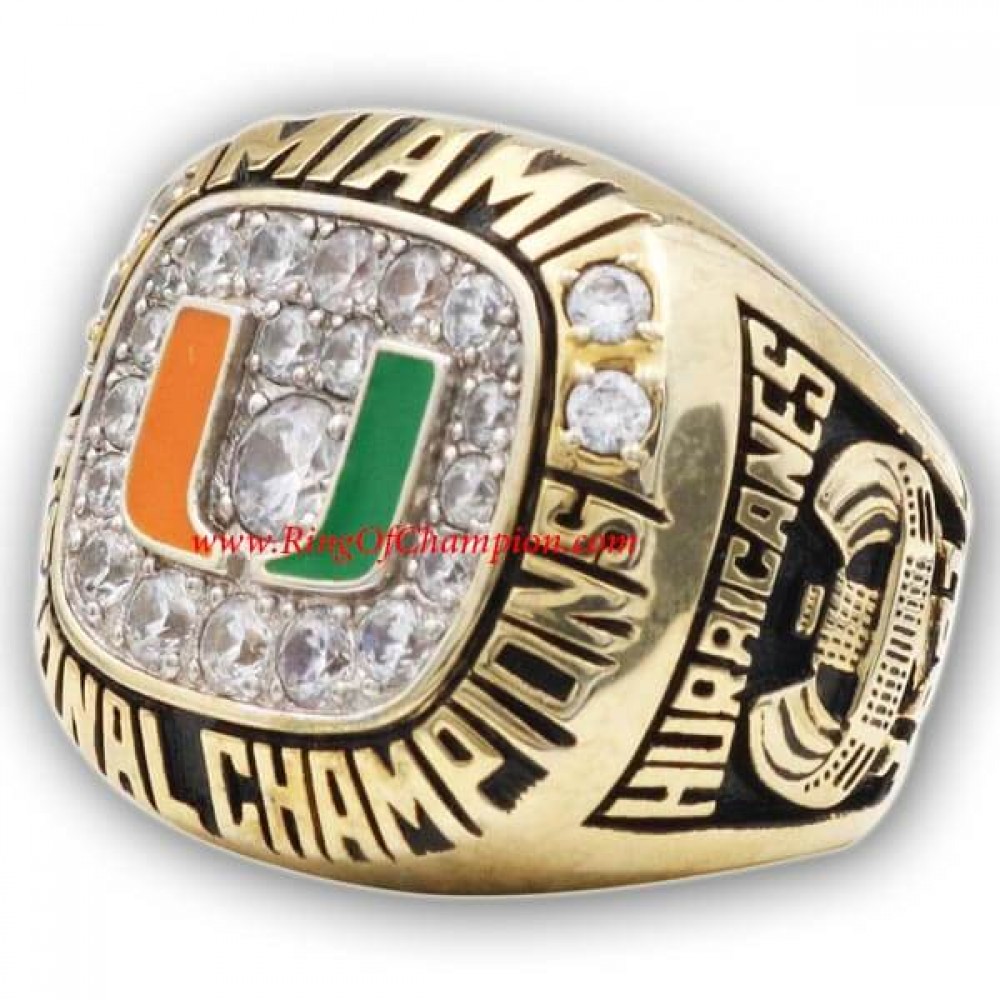 1991 Miami Hurricanes Men's Footaball NCAA National College championship ring