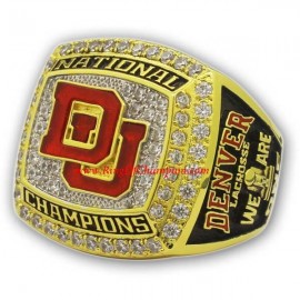 2015 Denver Pioneers NCAA Men's lacrosse College Championship Ring