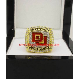 2015 Denver Pioneers NCAA Men's lacrosse College Championship Ring