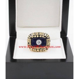 1975–76 Montreal Canadiens Men's Hockey Stanley Cup Championship Ring, Custom Montreal Canadiens Champions Ring