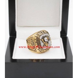 1990 - 1991 Pittsburgh Penguins Stanley Cup Championship Ring, Custom Pittsburgh Penguins Champions Ring