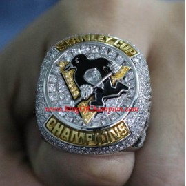  2015 - 2016 Pittsburgh Penguins  Stanley Cup Championship Ring, Custom Pittsburgh Penguins Champions Ring