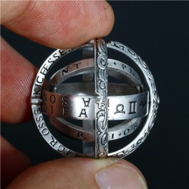 2019 Astronomical Sphere Ball Ring Cosmic Finger Ring 12 Constellation Rotating Ring