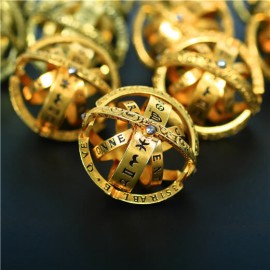 2019 Astronomical Sphere Ball Ring Cosmic Finger Ring 12 Constellation Rotating Ring
